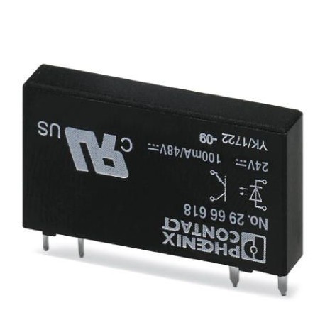 Mini utični solid-state power relej, 1 N/O kontakt, ulaz: 24 V DC, izlaz: 3 - 48 V DC/100 mA, za bazu RIF 0. OPT-24DC/ 48DC/10