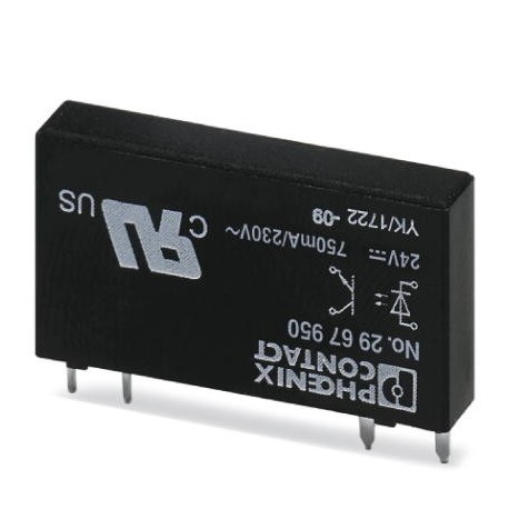 Plug-in miniature solid-state relay, power solid-state relay, 1 N/O contact, input: 24 V DC, output: 24 - 253 V AC/0.75 A. OPT-