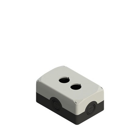 Enclosures for automation sector, grey cover, two 22mm holes