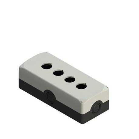 Enclosures for automation sector, grey cover, four 22mm holes