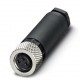 Connector, 3-position, Socket straight M8, Screw connection, cable 3.5 mm ... 5 mm, SACC-M 8FS-3CON-M-SW