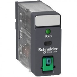 Interface plug-in relay - Zelio RXG - 1C/O standard - 24VDC-10A-with LTB and LED