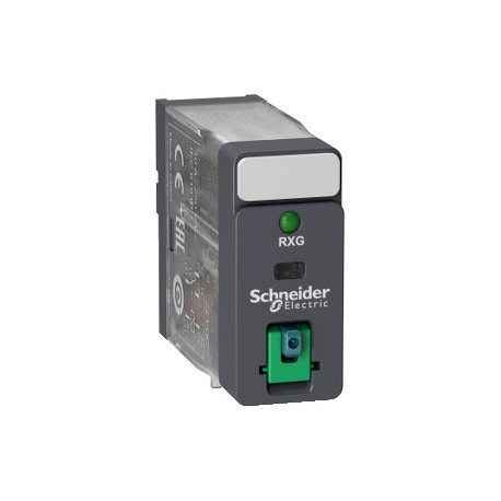 Interface plug-in relay - Zelio RXG - 1C/O standard - 24VDC-10A-with LTB and LED