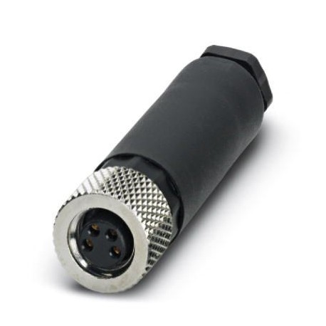 Connector, 4-position, Socket straight M8, Screw connection, cable 3.5 mm ... 5 mm, SACC-M 8FS-4CON-M-SW