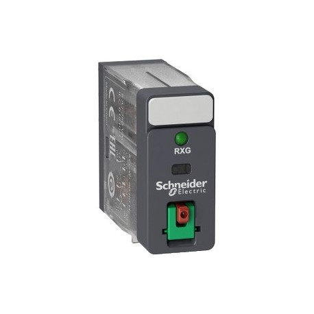 Interface plug-in relay - Zelio RXG - 2C/O standard-230VAC-5A - with LTB and LED