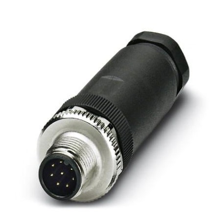 Connector, 8-position, Plug straight M12,  Screw connection, cable gland Pg9, 6 mm ... 8 mm, SACC-M12MS-8CON-PG9-M