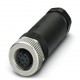 Connector, 8-position, Socket straight M12, Screw connection, cable gland Pg9, 6 mm ... 8 mm, SACC-M12FS-8CON-PG9-M