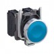 Blue flush complete pushbutton dimeter: 22, spring return 1NO unmarked