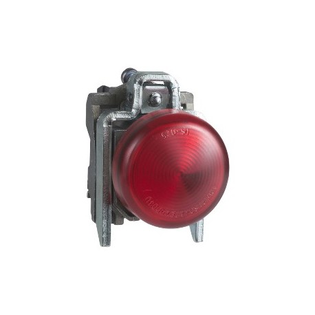 Signalna žaruljica, crvena, potpuna, fi: 22, obična leća s ugrađenim LED 230... 240 V