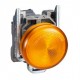 Orange complete pilot light diameter: 22, plain lens with integral LED 230...240V