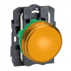 Orange complete pilot light diameter: 22, plain lens with integral LED 24V