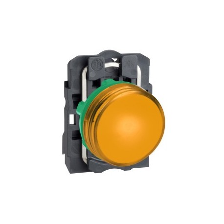 Orange complete pilot light diameter: 22, plain lens with integral LED 24V