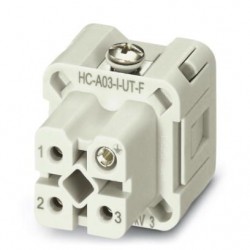 Contact insert, 3+PE, D7, connections per position: 1, Socket, Screw connection, 230/400 V, 24 A, 0.5 mm2 ... 2.5 mm2, HC-A03-I