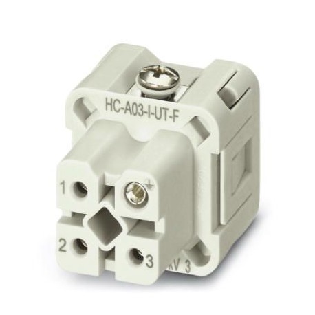 Contact insert, 3+PE, D7, connections per position: 1, Socket, Screw connection, 230/400 V, 24 A, 0.5 mm2 ... 2.5 mm2, HC-A03-I