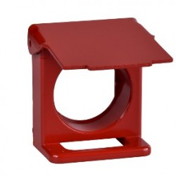 Red padlockable flap for diam: 22 flush pushbutton