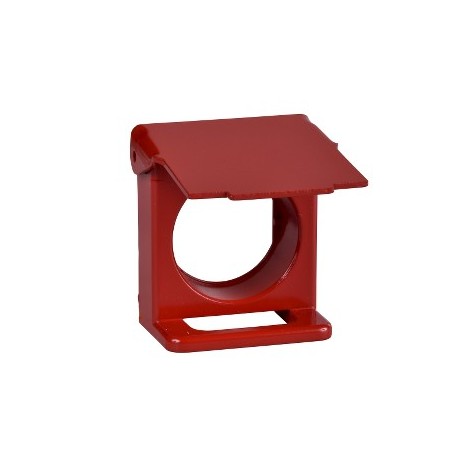 Red padlockable flap for diam: 22 flush pushbutton