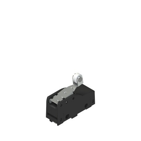 MK Microswitch with short roller lever, polymer housing, 1NO+1NC changeover