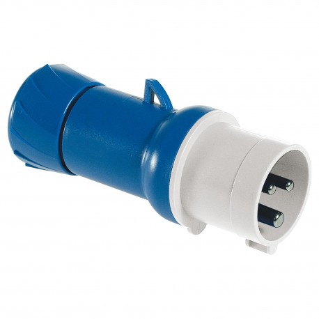 PratiKa wander plug, straight, 32 A, 2P + PE, 200…250 V AC, IP44