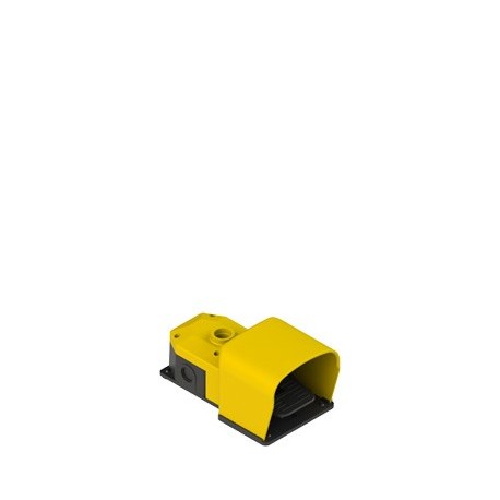 Single foot switch with yellow protection, plastic, 1NO+1NC, with blockade,  IP53, hole M25 for VF KIT31