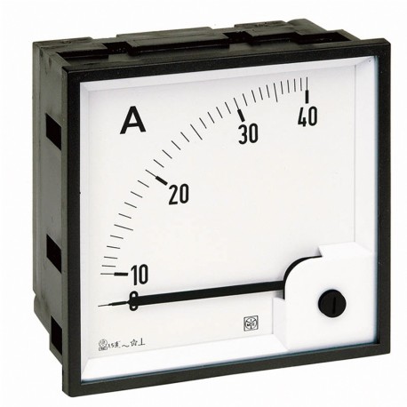 Ammeter AC RQ72E, analog, 72x72 mm, no scale, indirect 5A, 3 In