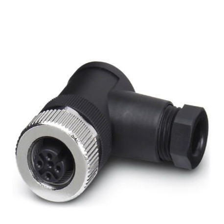 Connector, 5-position, Socket angled M12,  Screw connection, cable gland Pg7 4 mm ... 6 mm, SACC-M12FR-5CON-PG 7-M