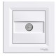 TV connector ending outlet Asfora, 1dB, screwless, white