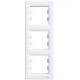 Vertical 3 gang frame Asfora, white