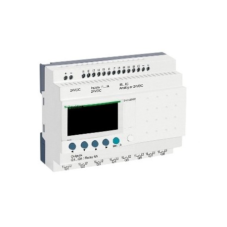 PLC Zelio kontroler, 6+6 x binarna ulaza 24V DC, 8 x relejni izlaz, napajanje 24V DC