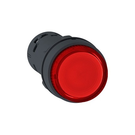 ILLUM. P.B - LED - Spring Rtn -1NC - Red - 24V