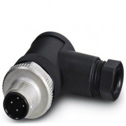 Connector, 4-position, Plug angled M12, Screw connection, cable gland Pg7 4 mm ... 6 mm, SACC-M12MR-4CON-PG7-M