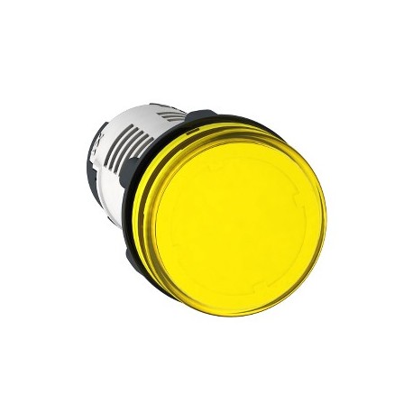 Round pilot light diameter: 22, yellow, integral LED - 24 V - screw clamp terminals