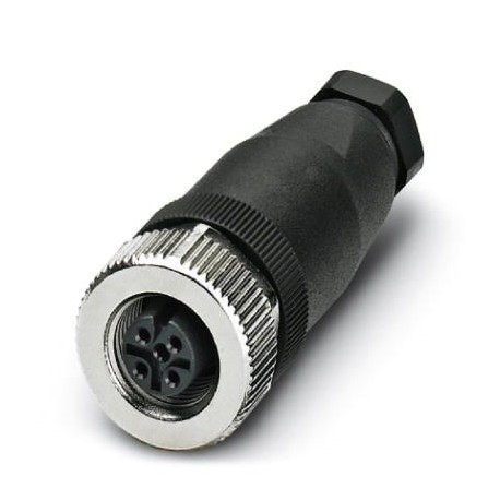 Connector, 4-position, Socket straight M12,  Screw connection, cable gland Pg7 4 mm ... 6 mm, SACC-M12FS-4CON-PG7-M
