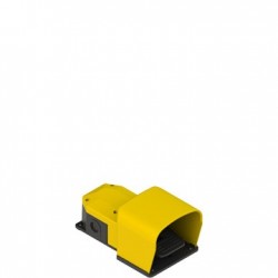 Single foot switch with yellow protection, 1NO+1NC, with blockade, IP53