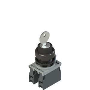 Tipkalo, zakretno, s ključem, 1 - 0 - 2, 2R kontakta, bez povratka u nulu, vadi se u sva 3 položaja