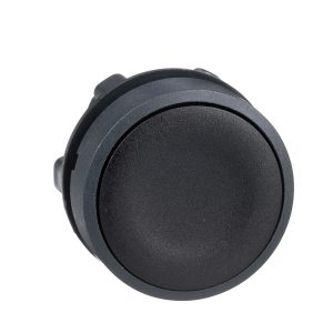 Glava crnog upuštenog tipkala promjera 22, opružni povrat, neoznačena