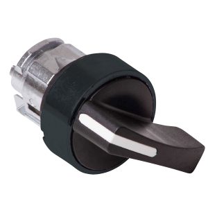 Glava crne izborne preklopke promjera 22, 2 položaja, opružni povrat