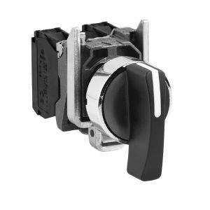 Izborna preklopka, crna, promjer 22, 3 položaja, nepomična, 2 R kontakta, 600 V