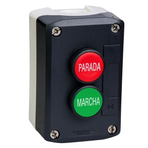 Upravljačka stanica XAL-D, funkcija pokretanja i zaustavljanja tipkala, 1R i 1M kontakt