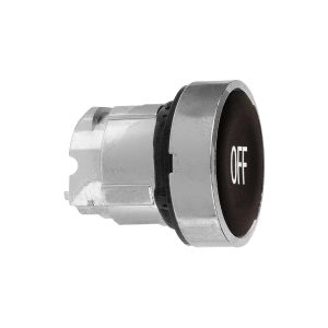 Glava crnog upuštenog tipkala promjera 22, opružni povrat, OFF