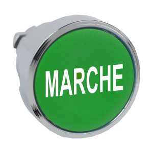 Glava zelenog upuštenog tipkala promjera 22, opružni povrat, MARCHE