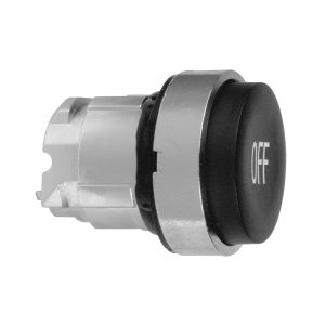 Glava crnog istaknutog tipkala promjera 22, opružni povrat, OFF