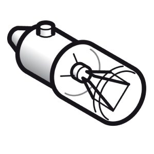 Prozirna inkandescentna žaruljica s bazom BA9s, 12 V, 2,6 W