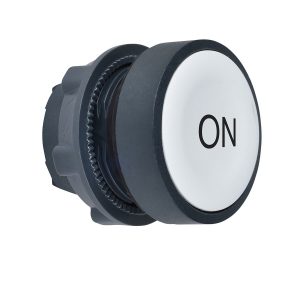 Glava bijelog upuštenog tipkala promjera 22, opružni povrat, ON