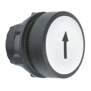 Glava bijelog upuštenog tipkala promjera 22, opružni povrat, strelica prema gore