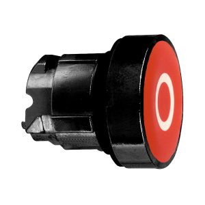 Glava crvenog upuštenog tipkala promjera 22, opružni povrat, O