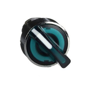 Glava zelene svjetleće izborne preklopke promjera 22, 2 položaja, nepomična