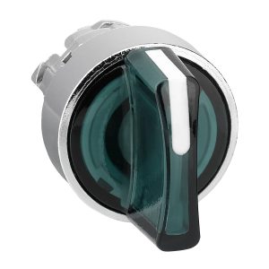 Glava zelene svjetleće izborne preklopke promjera 22, 3 položaja, nepomična