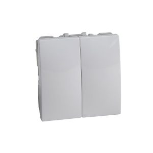 Unica sklopka, 2x1-položaj,10 AX 250 V AC, 2m, bijela