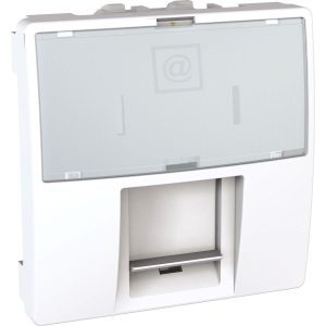 Unica 1 RJ45 utičnica S-One, 2 m, kategorija 6, UTP, bijela