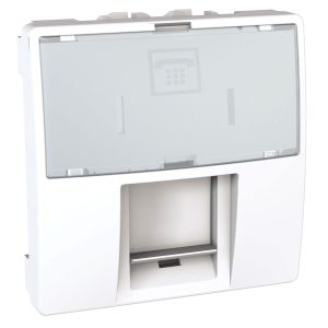 Unica 1 telefonska utičnica, RJ12, bijela